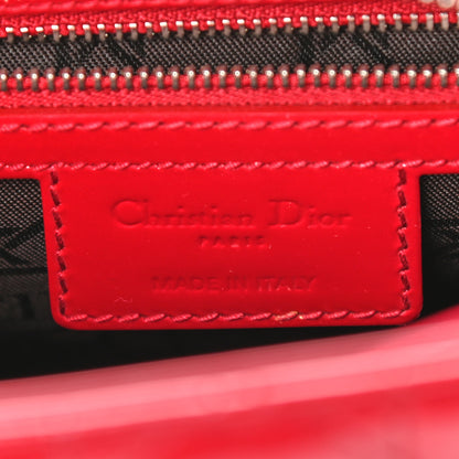 Christian Dior Patent Cannage Medium Lady Dior Red 6 of 9