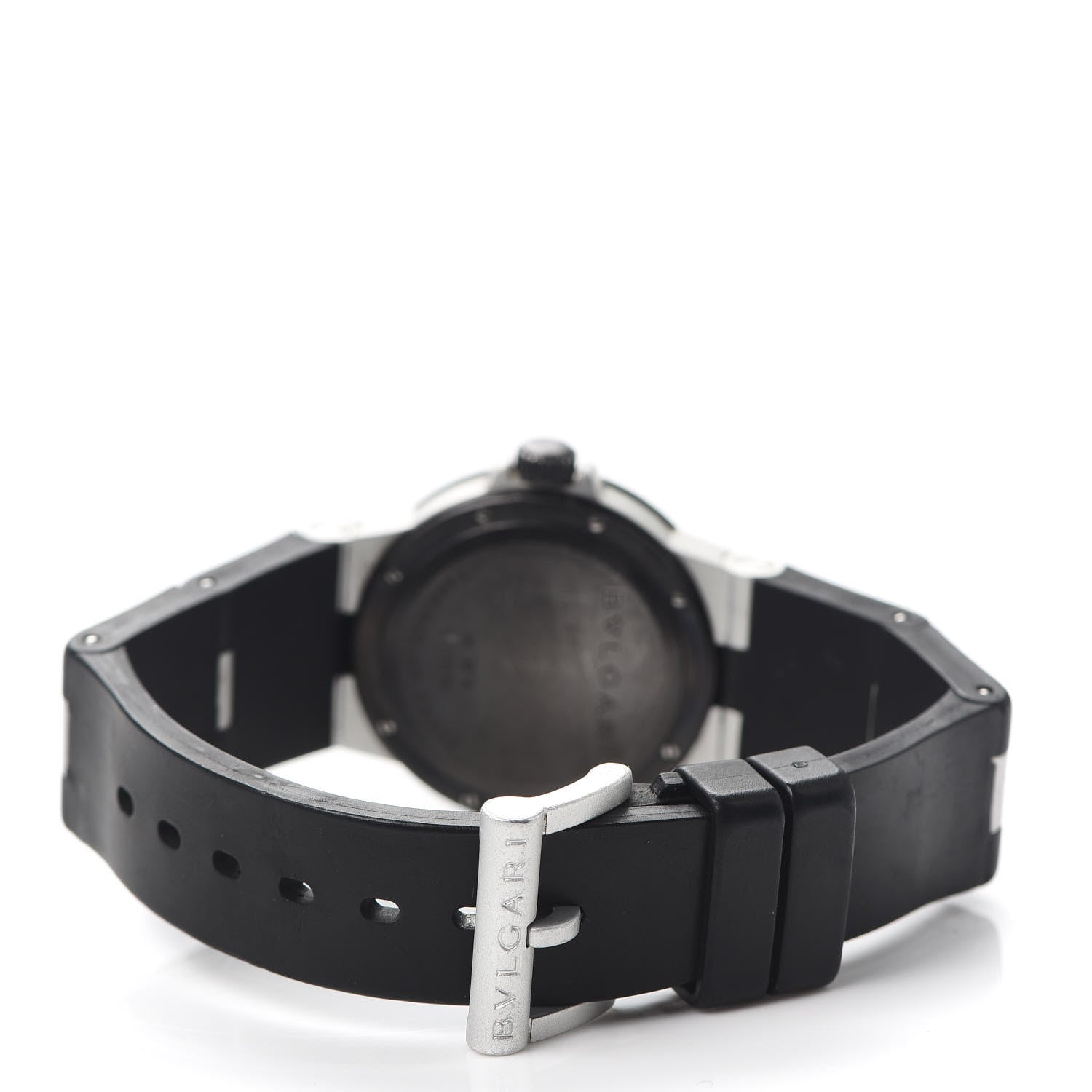 Bulgari Aluminum Rubber 32mm Diagono Quartz Watch 3 of 5