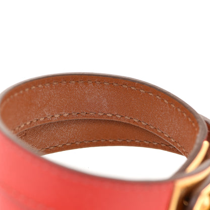 Hermes Epsom Kelly Double Tour Bracelet S Rouge Pivoine 8 of 8