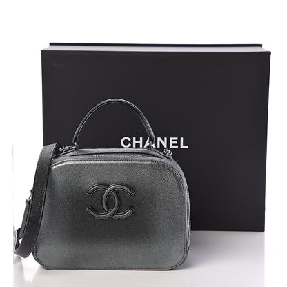 Chanel Metallic Caviar Small Coco Curve Vanity Bag Black Ruthenium 10 of 10