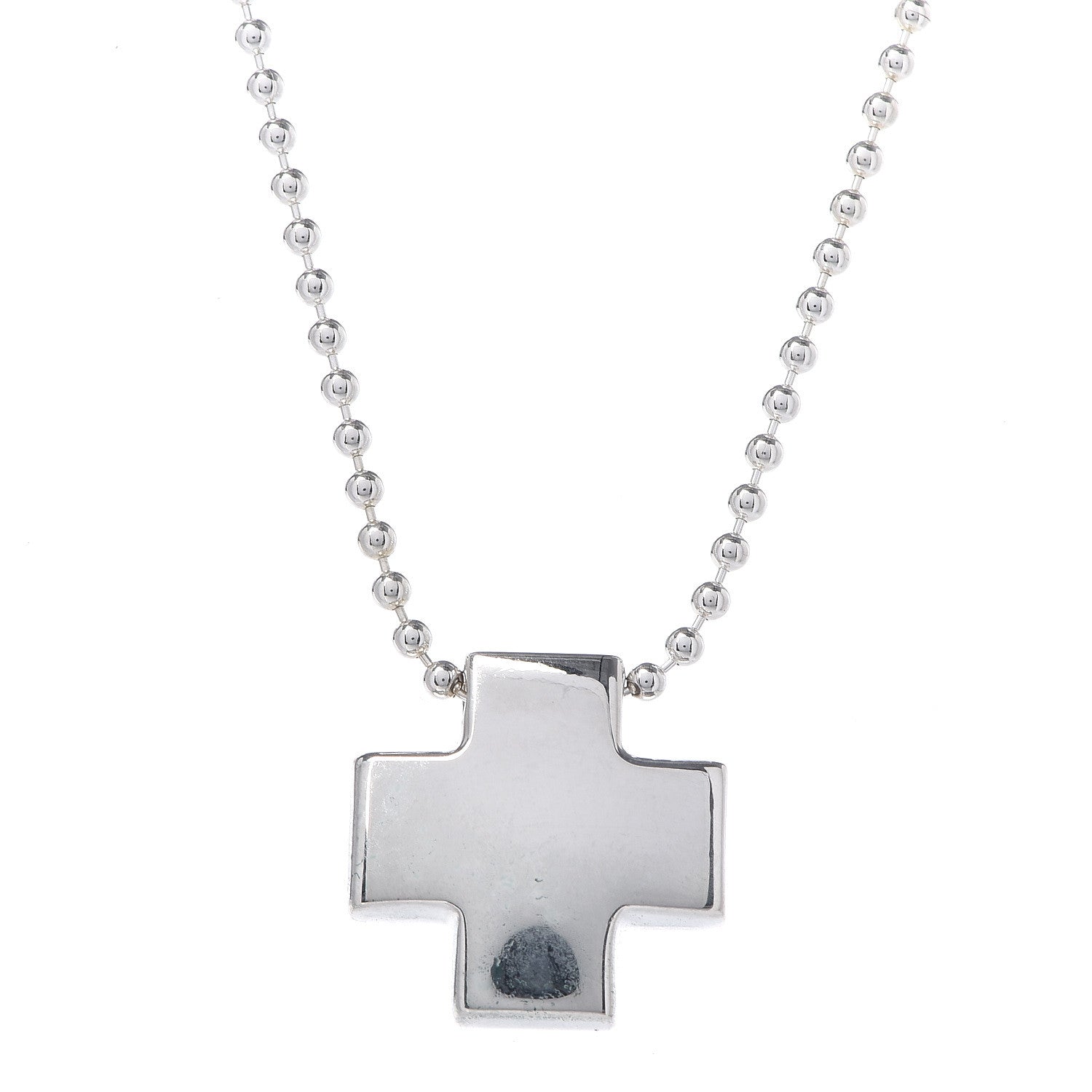 Tiffany Sterling Silver Square Cross Pendant Necklace 4 of 6
