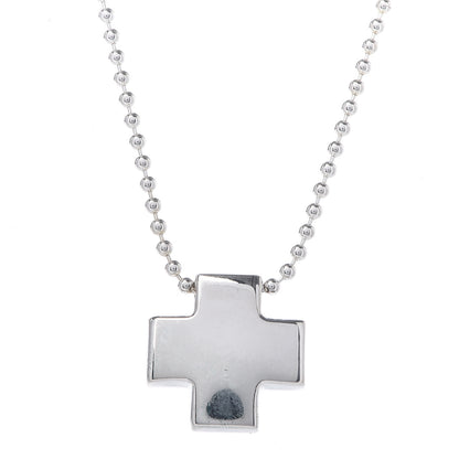 Tiffany Sterling Silver Square Cross Pendant Necklace 4 of 6