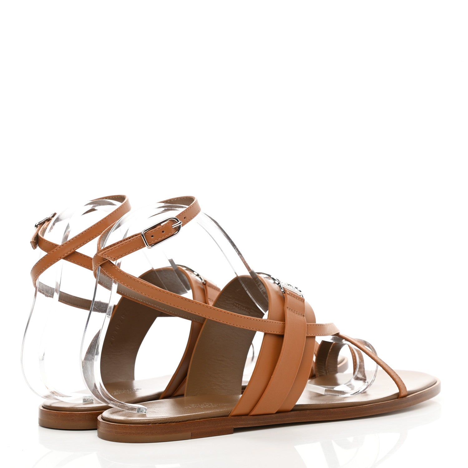 Hermes Calfskin Alba Sandals 39.5 Naturel 4 of 9