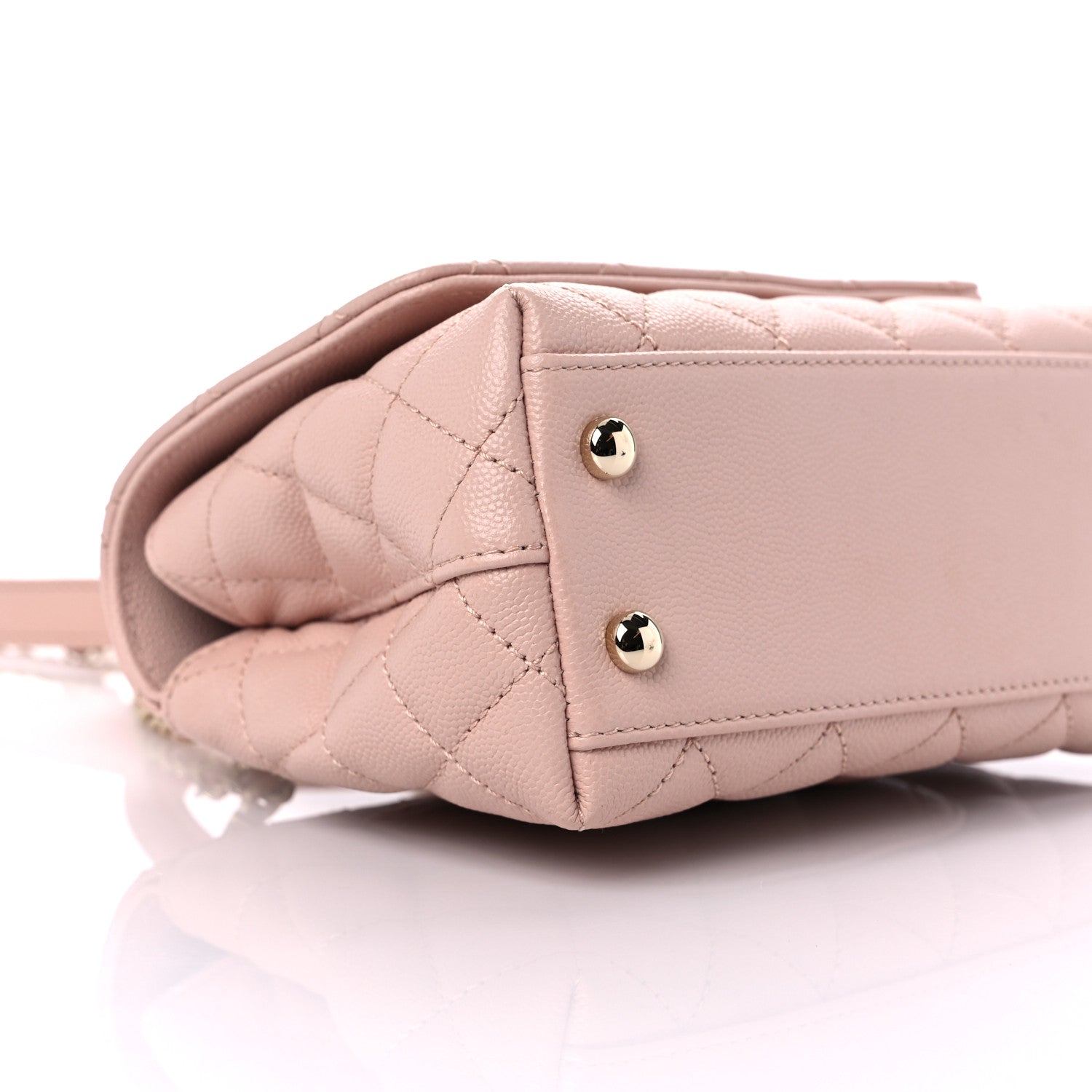 Chanel Caviar Quilted Extra Mini Coco Handle Flap Light Pink 8 of 10