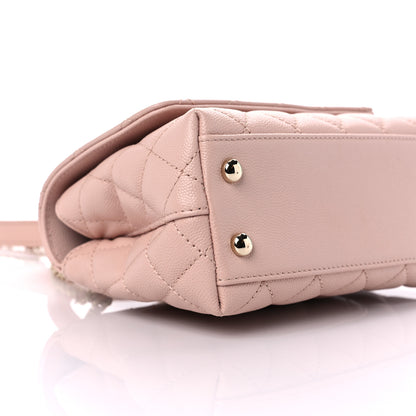 Chanel Caviar Quilted Extra Mini Coco Handle Flap Light Pink 8 of 10