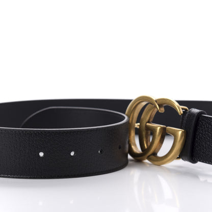 Gucci Textured Calfskin Double G 40mm Belt 90 36 Black 4 of 5