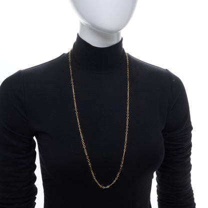 Foundrae 18K Yellow Gold Fine Mixed Clip Chain Necklace 32" 2 of 5