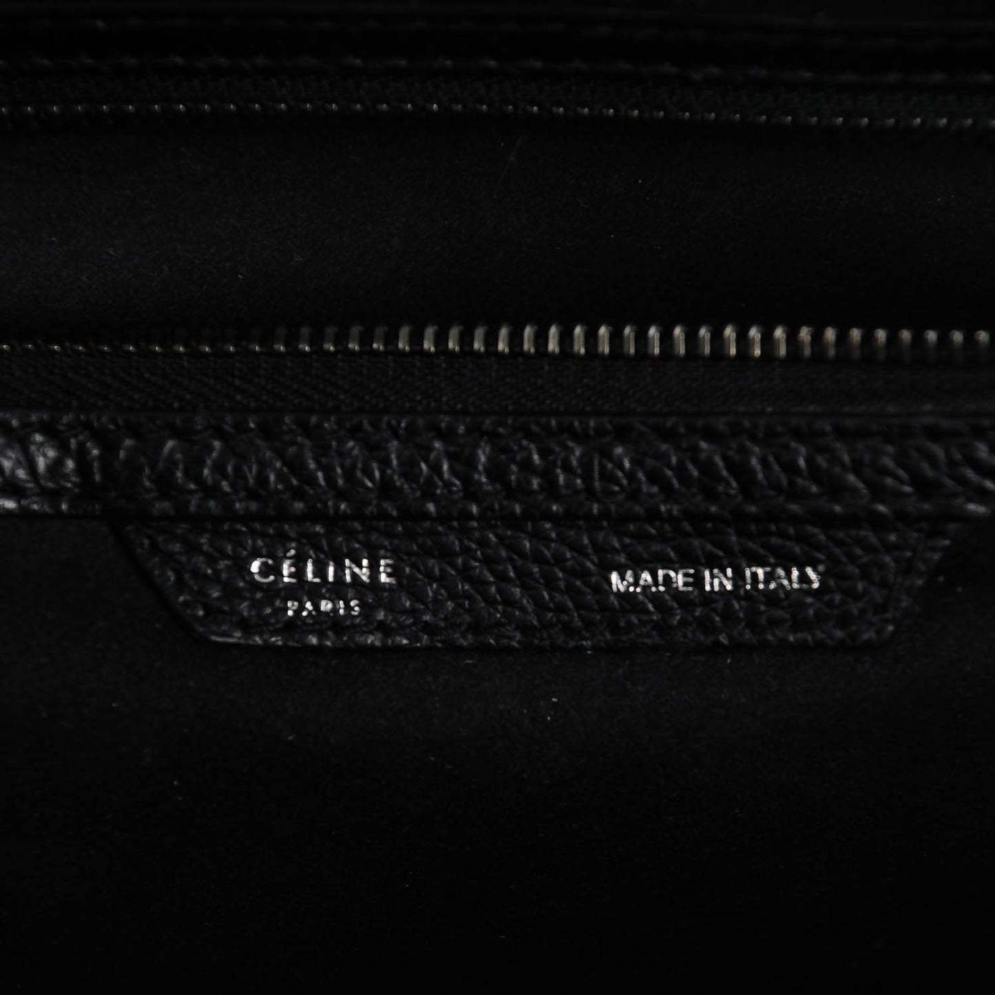 Drummed Calfskin Mini Luggage Black