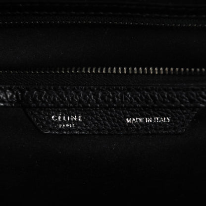 Celine Drummed Calfskin Mini Luggage Black 7 of 9