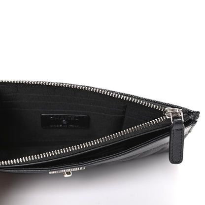 Chanel Caviar Quilted Mademoiselle Vintage Zip Pouch Black 5 of 8