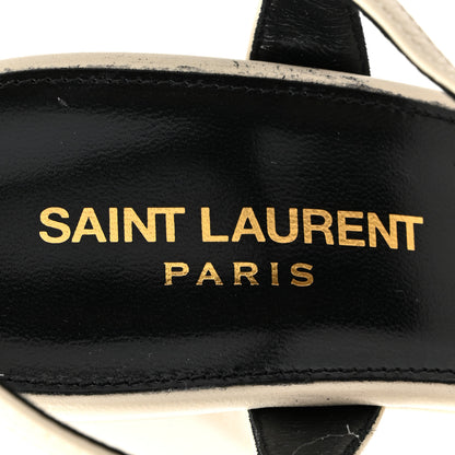 Saint Laurent Vendome Bianca 85 Platform Sandals 38 Pearl 8 of 9