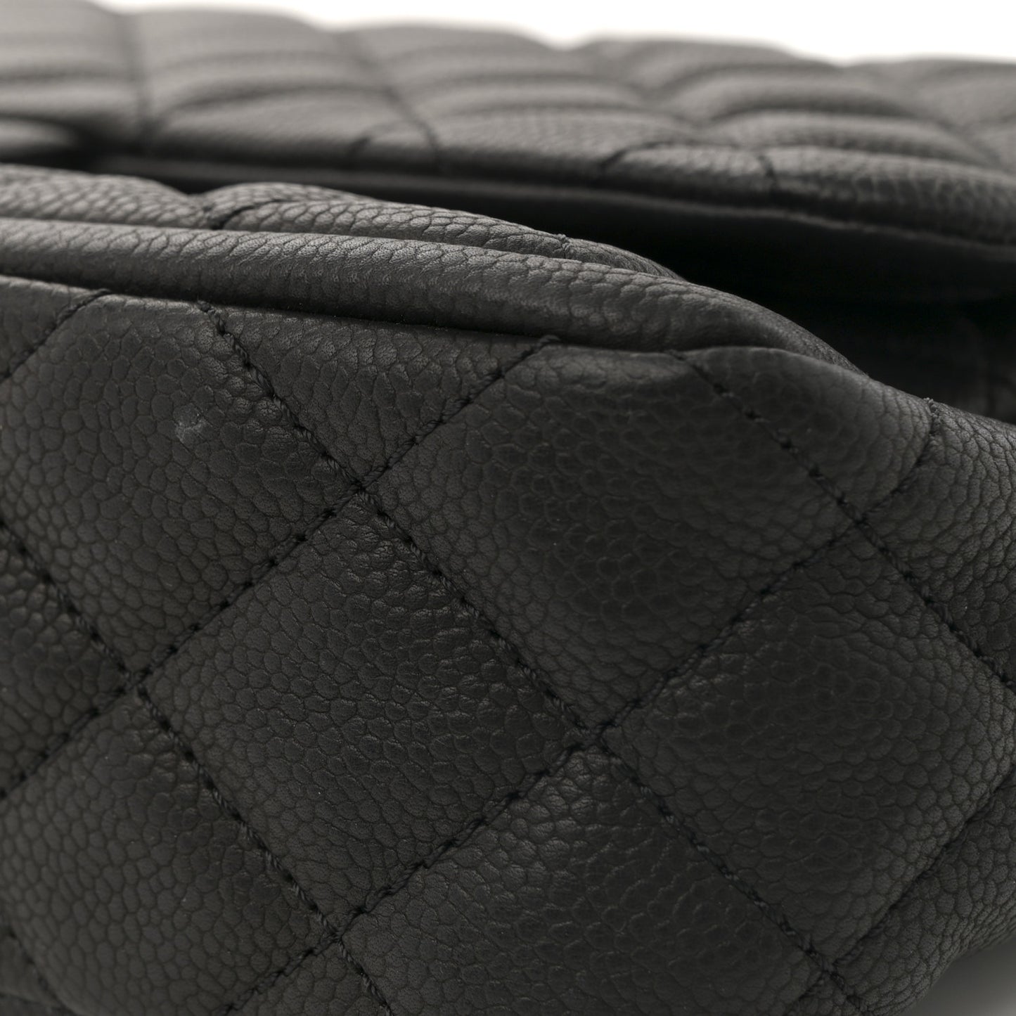 Caviar Quilted Large Now and Forever Flap Black