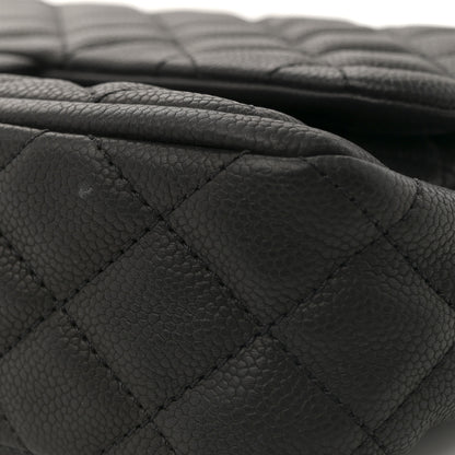 Chanel Caviar Quilted Large Now and Forever Flap Black 11 of 12
