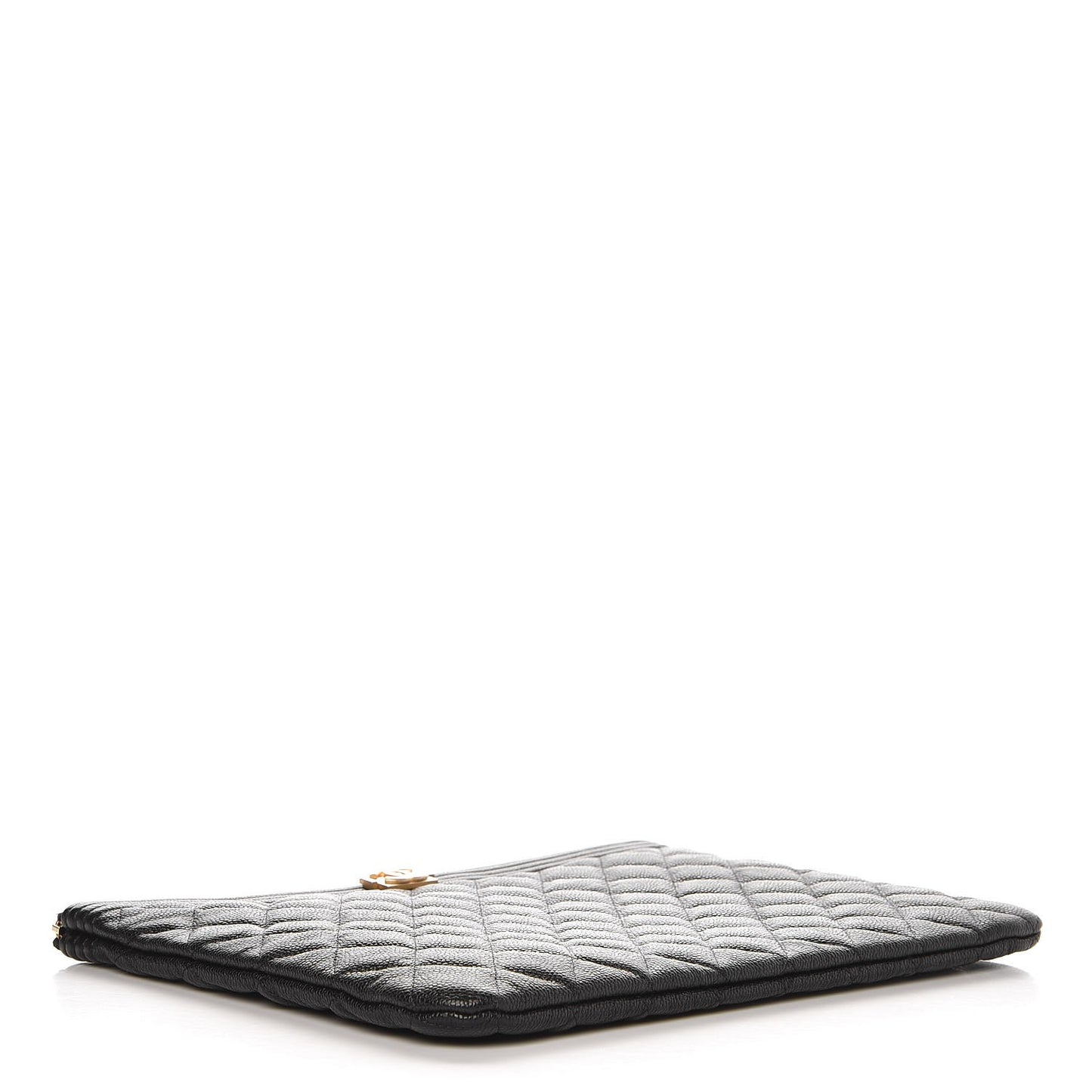 Caviar Quilted Medium Boy Cosmetic Case Black