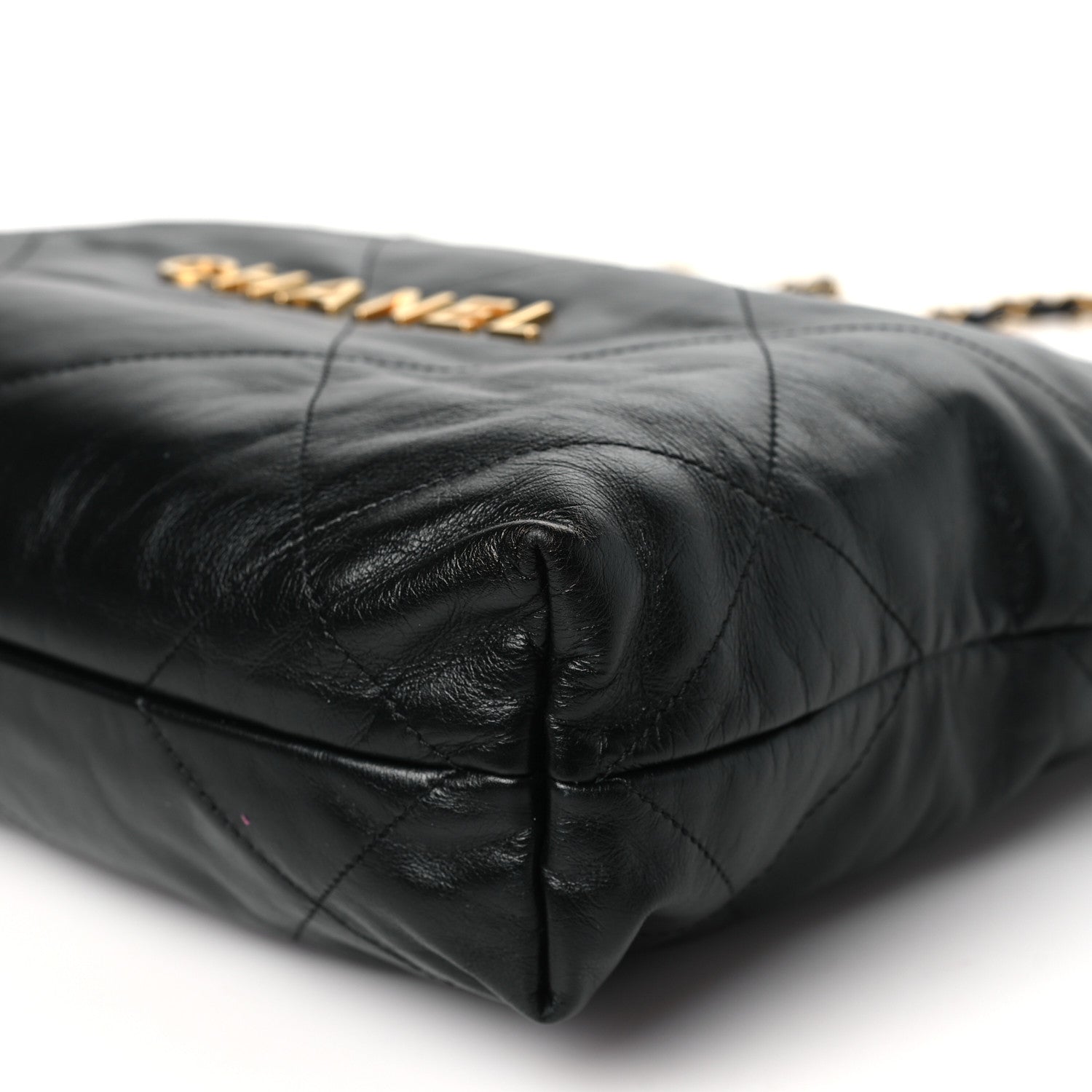 Chanel Shiny Calfskin Quilted Small Chanel 22 Black 10 of 11