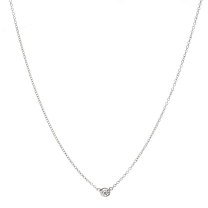 Tiffany Platinum Diamond .08ct Elsa Peretti Diamonds by the Yard Pendant Necklace 1 of 8
