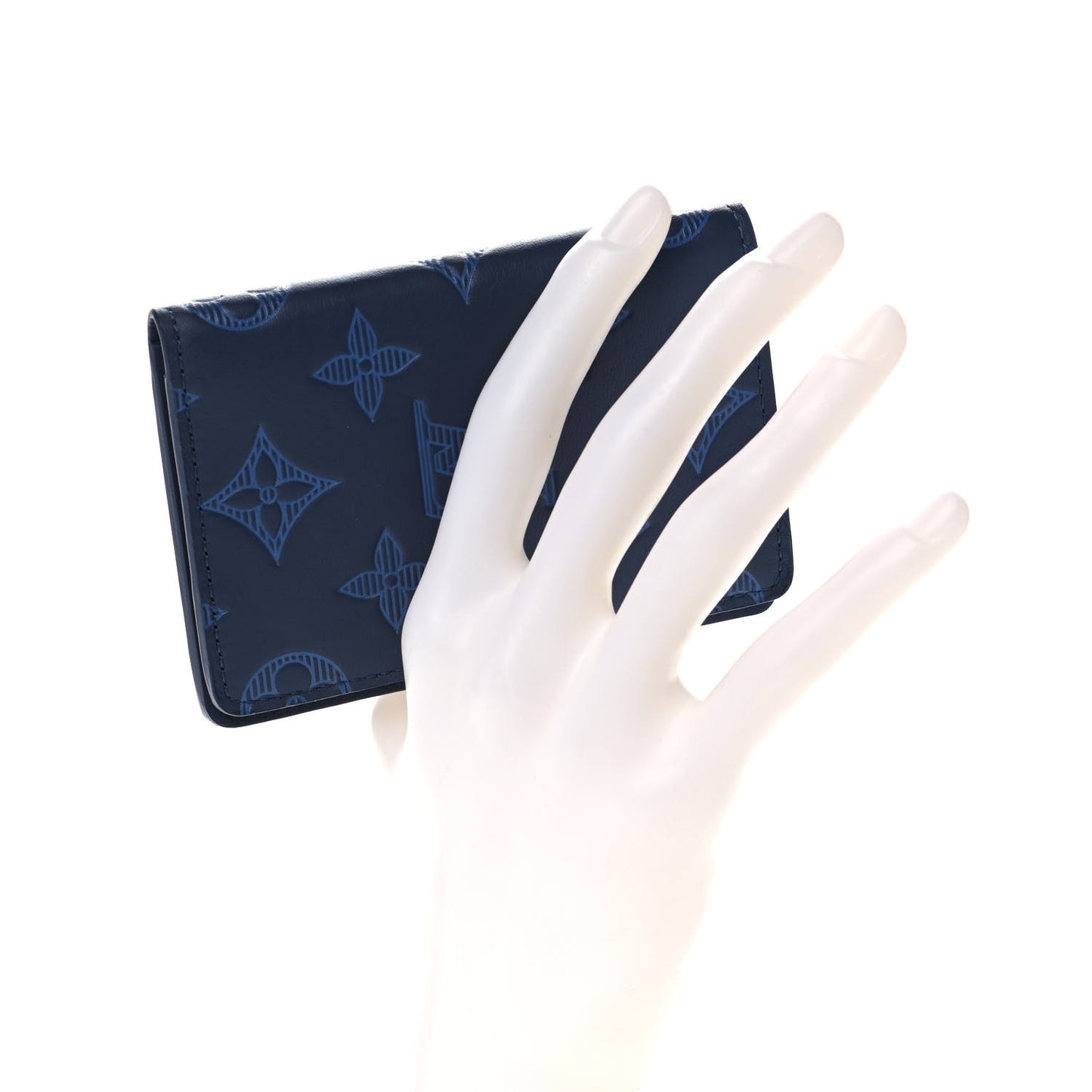 Calfskin Monogram Shadow Pocket Organizer Blue