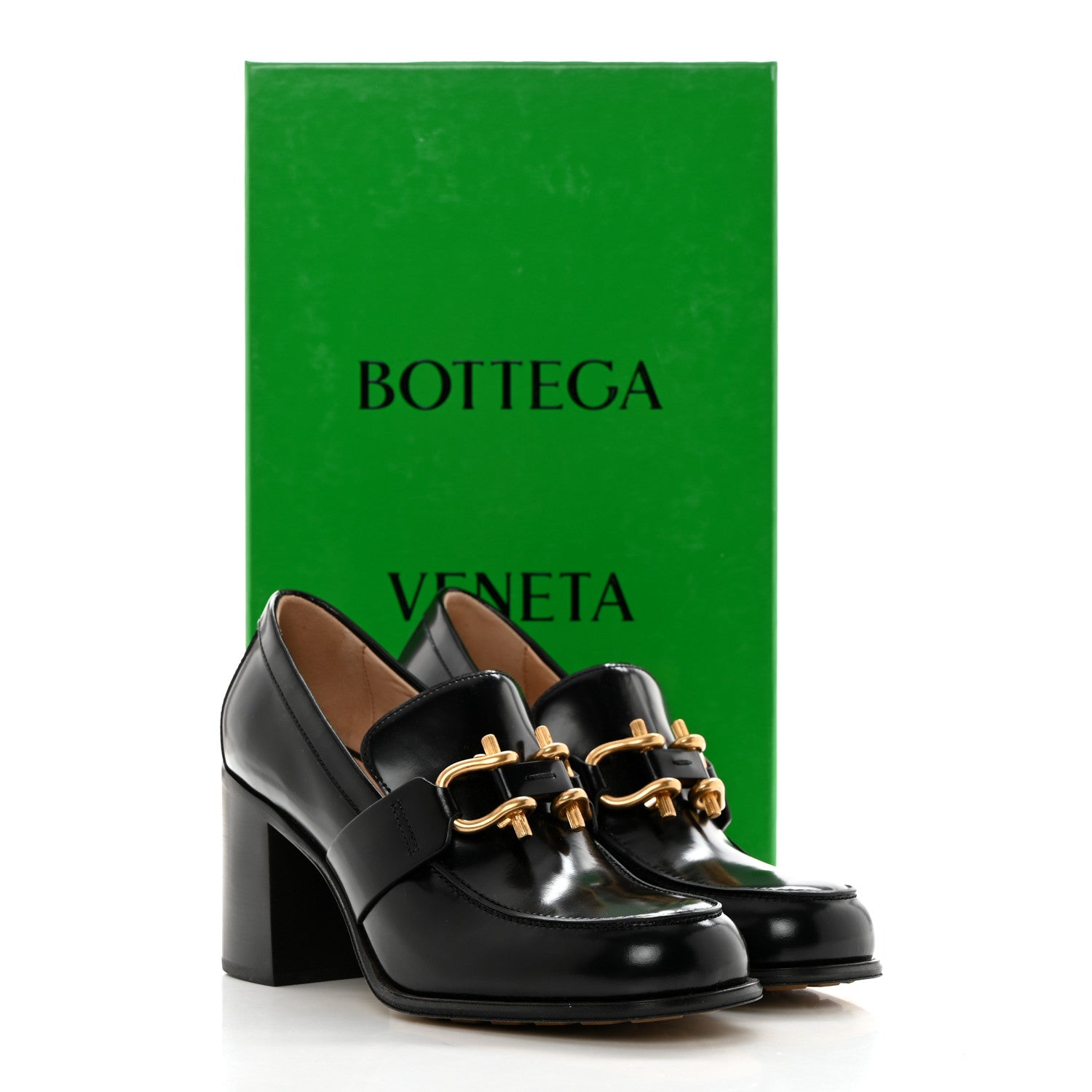 Bottega Veneta Glossy Calfskin Monsieur 70mm Loafer Pumps 38 Black 8 of 8