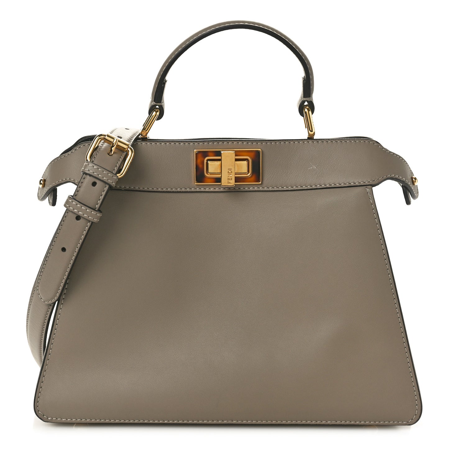 Vitello Seta Shiny Nappa Plexiglass Bi-Color Small Peekaboo I SEE U Satchel Tartaruga Black