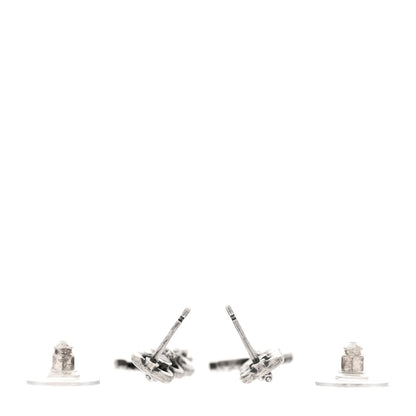 Chanel Crystal CC Chain Drop Earrings Silver 3 of 5