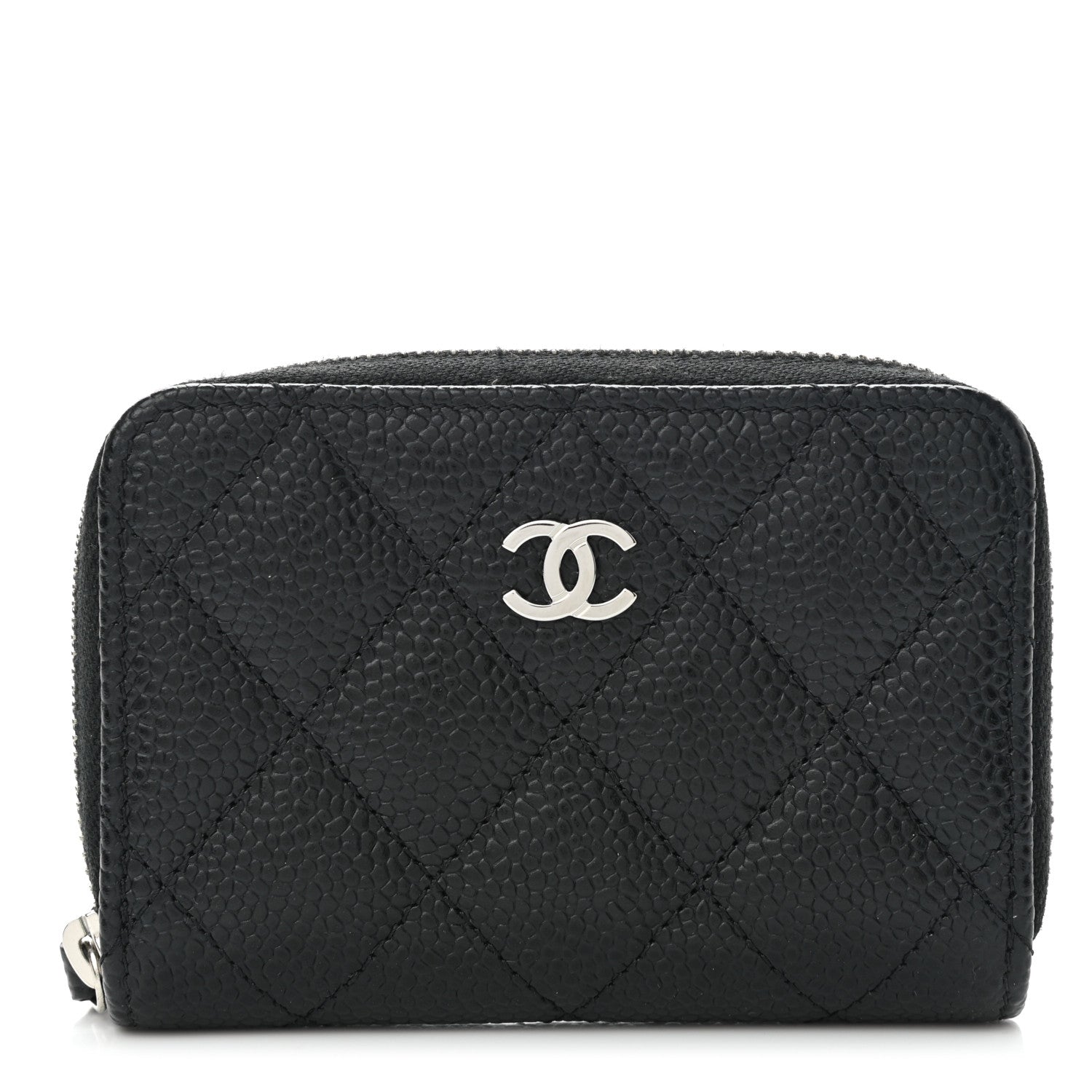 Chanel Caviar Quilted Classic Zipped Coin Purse Black 1 of 8