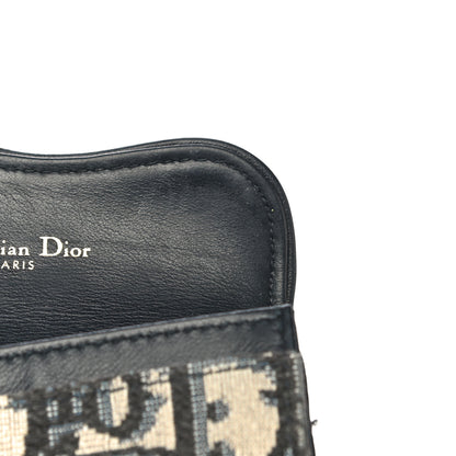 Christian Dior Oblique Saddle Card Holder Blue 10 of 11