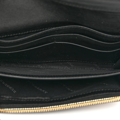 Burberry Calfskin House Check Porter Continental Wallet Black 5 of 6