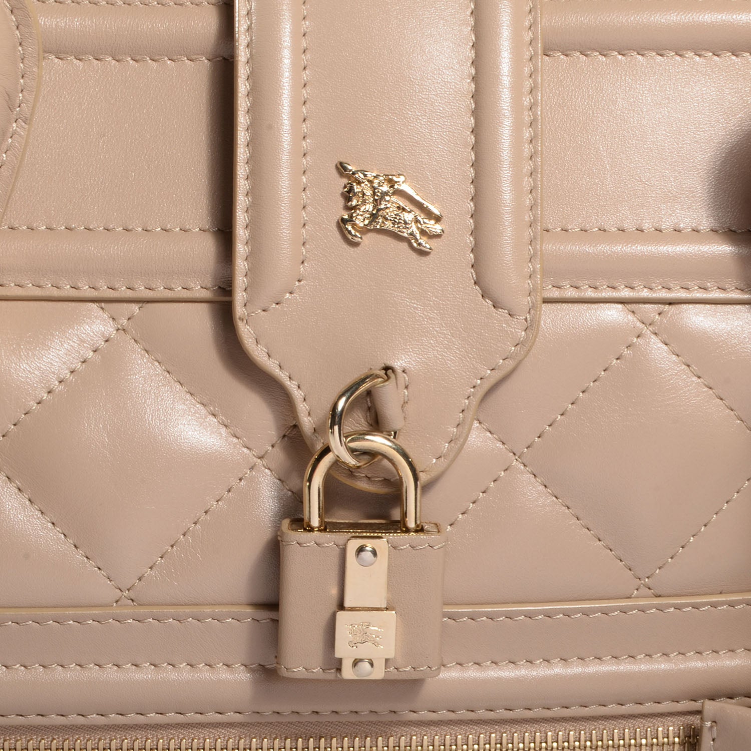 Burberry Quilted Calfskin Large Manor Tote Beige 9 of 9