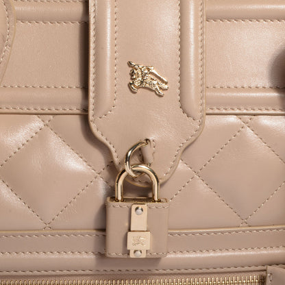 Burberry Quilted Calfskin Large Manor Tote Beige 9 of 9