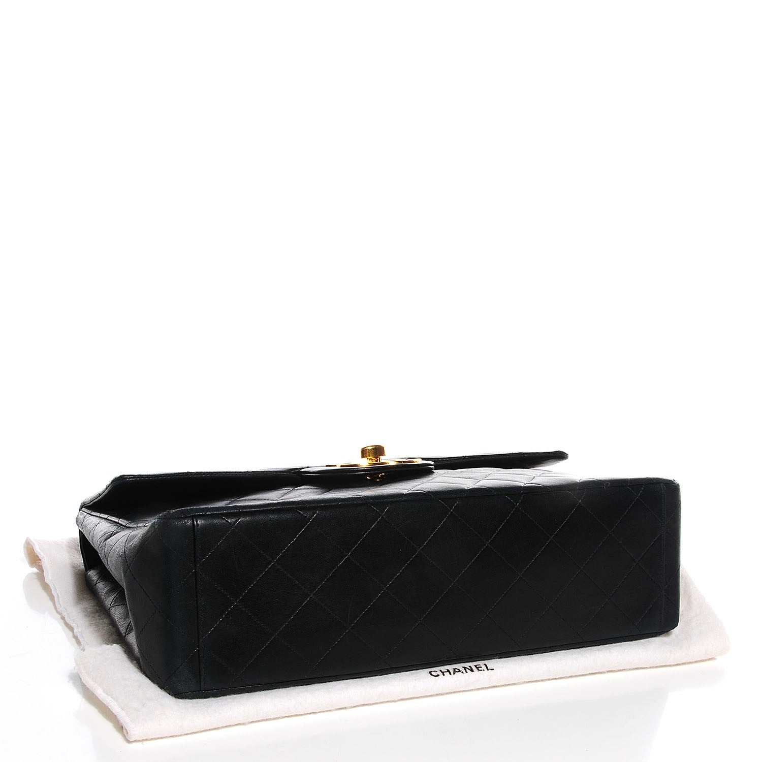 Chanel Lambskin Quilted XL Jumbo Flap Black 4 of 8