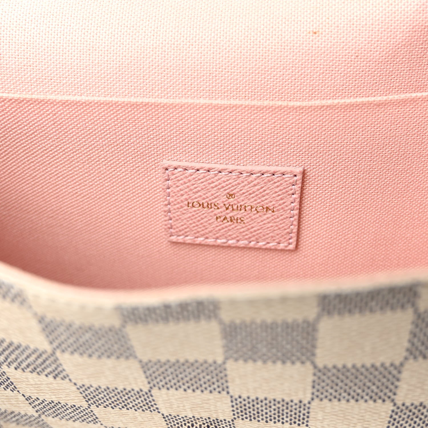 Louis Vuitton Damier Azur Pochette Felicie Chain Wallet Rose Ballerine 7 of 10