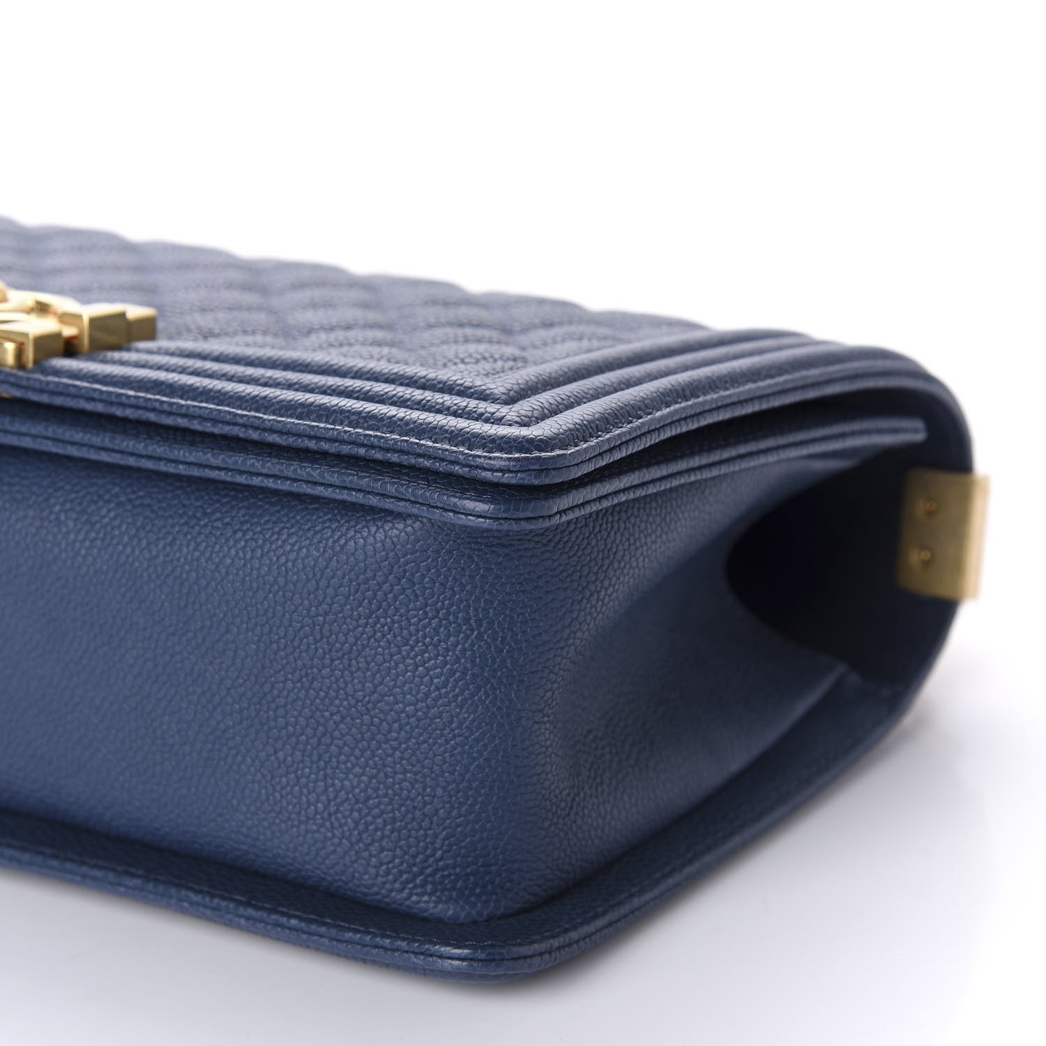 Chanel Caviar Quilted Medium Boy Flap Blue 9 of 11