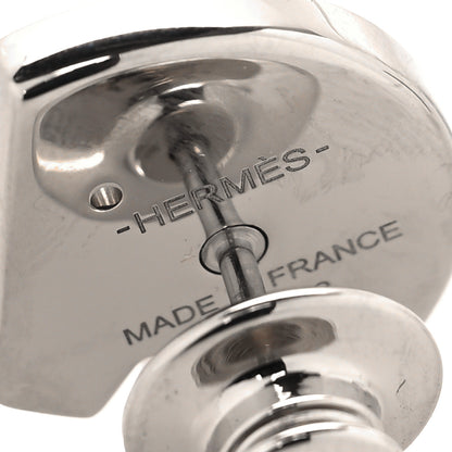 Hermes Palladium Lacquered Clou De Selle Carrousel Badge Pin Navy 3 of 4