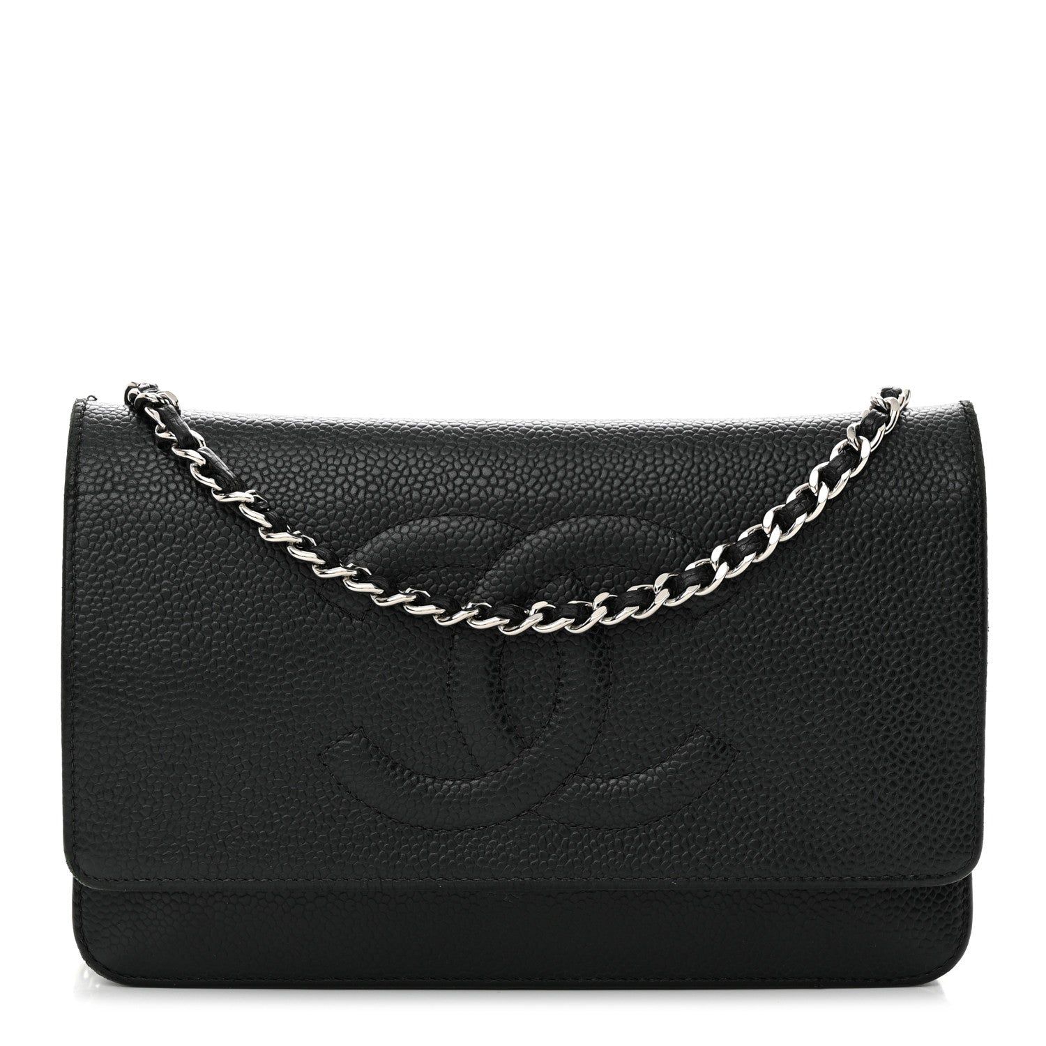Chanel Caviar Timeless CC Wallet on Chain WOC Black 1 of 16