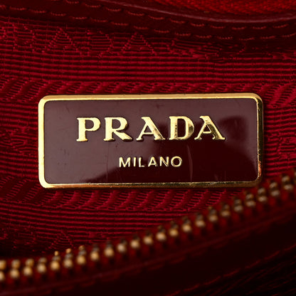 Prada Saffiano Vernice  Promenade Tote Rosso 6 of 11