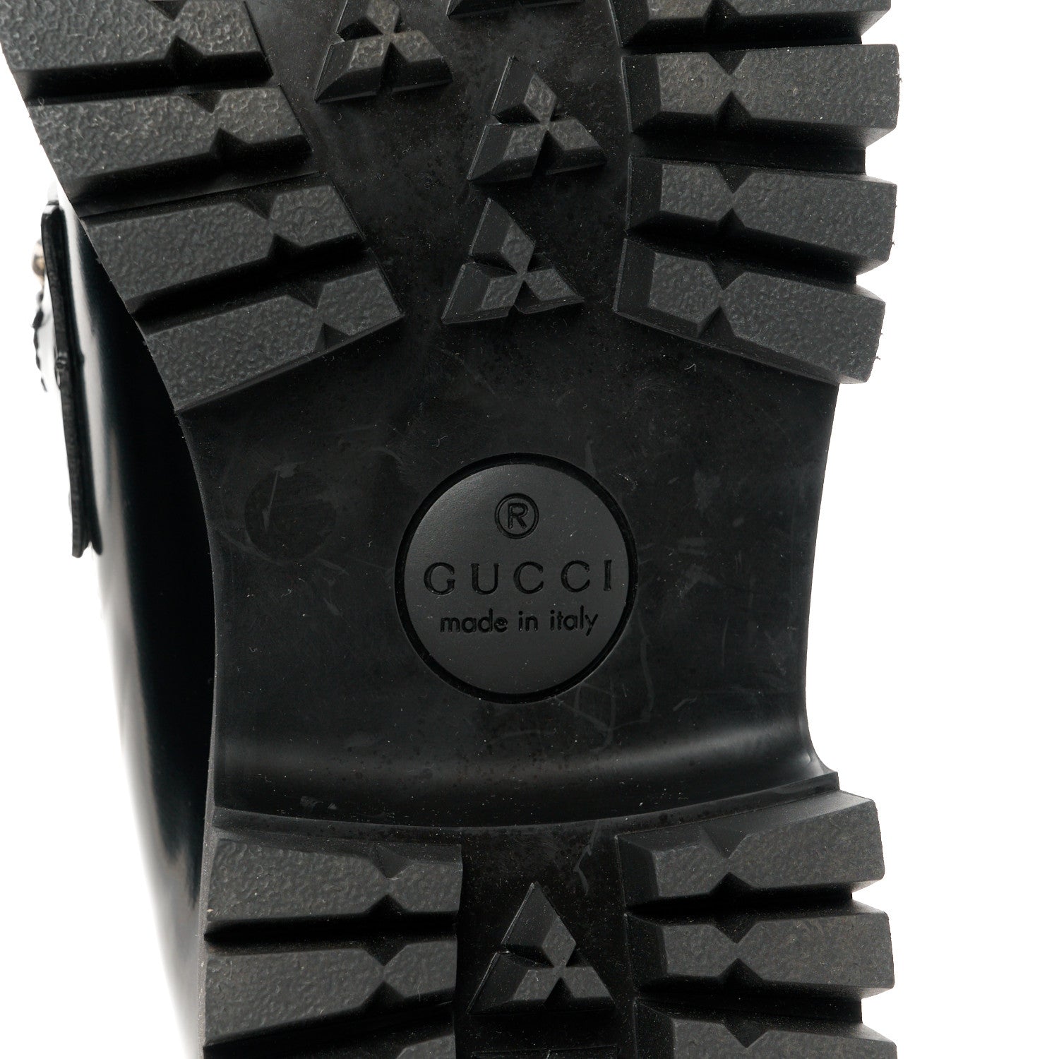 Gucci Cordovan Lux Womens Jeanne Platform Lug Sole 30/45mm Loafers 39 Black 6 of 9