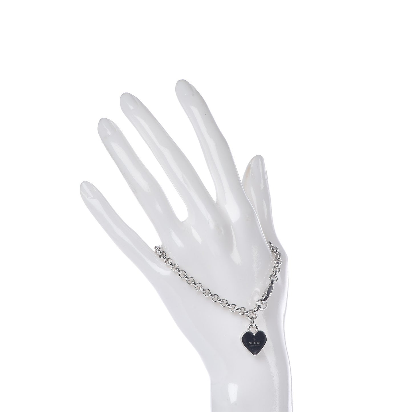 Sterling Silver Trademark Heart Charm Bracelet