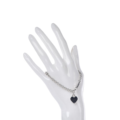 Gucci Sterling Silver Trademark Heart Charm Bracelet 2 of 6