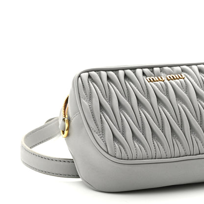 Miu Miu Nappa Matelasse Marsupio Belt Bag Nube 8 of 9