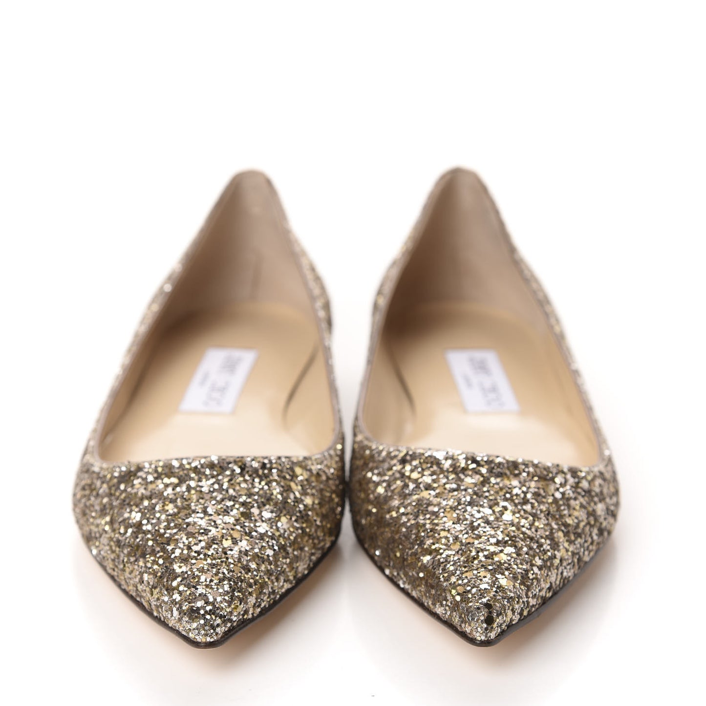 Glitter Fabric Alina Flats 38 Antique Gold
