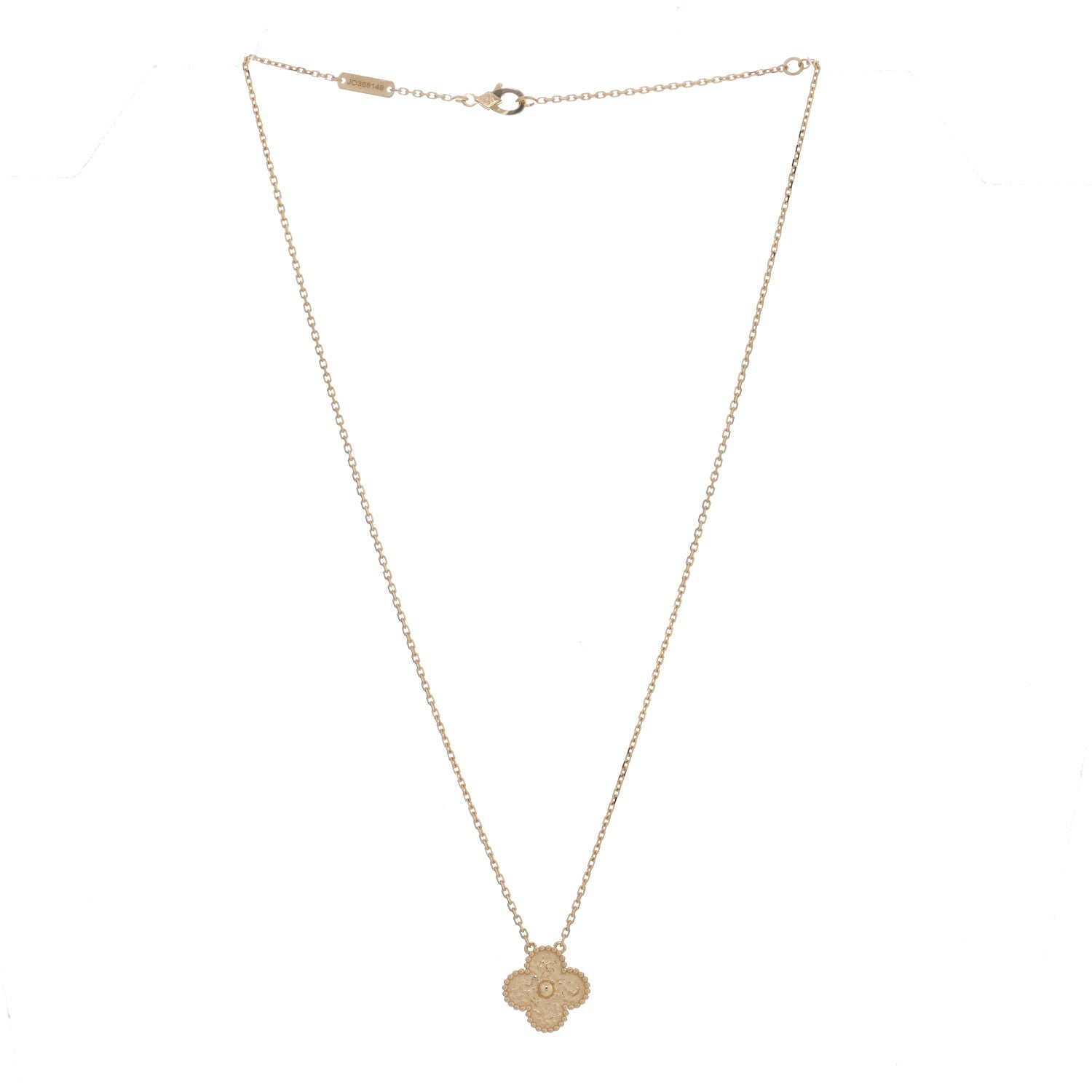 Van Cleef & Arpels 18K Yellow Gold Vintage Alhambra Pendant Necklace 3 of 5