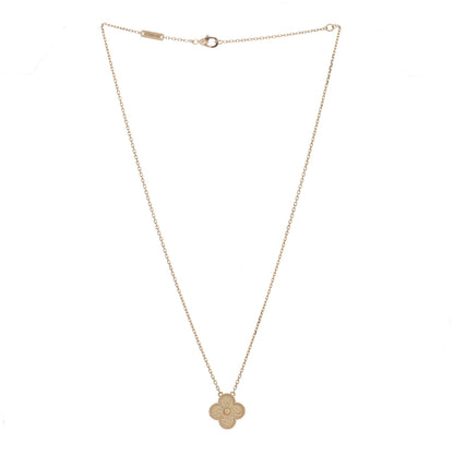 Van Cleef & Arpels 18K Yellow Gold Vintage Alhambra Pendant Necklace 3 of 5