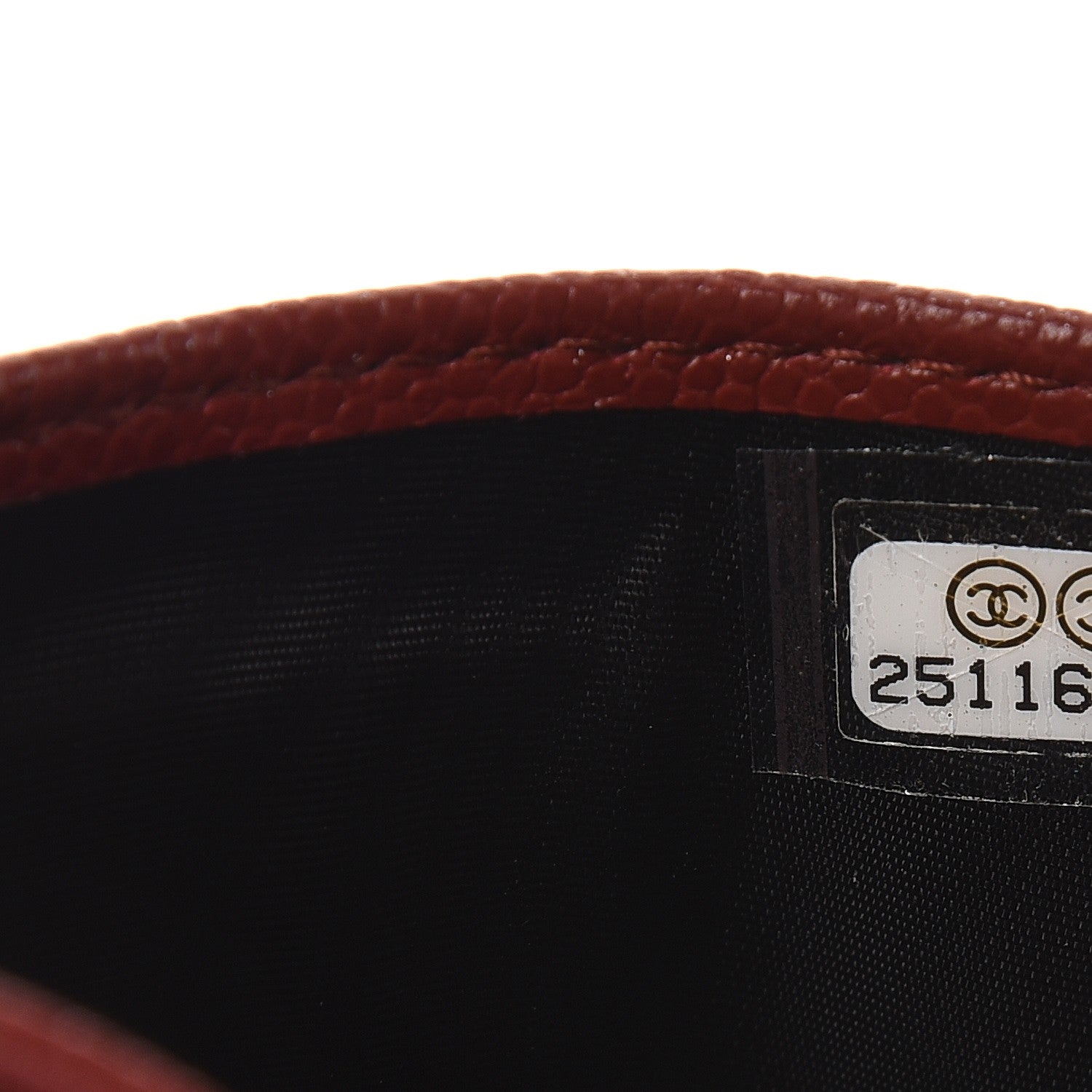 Chanel Caviar Quilted Card Holder Dark Red 8 of 8