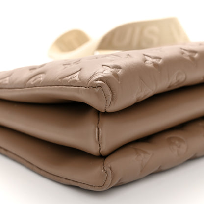 Louis Vuitton Lambskin Embossed Monogram Coussin PM Taupe 8 of 9
