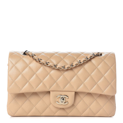 Chanel Caviar Quilted Medium Double Flap Beige Clair 1 of 10