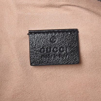Gucci Azalea Calfskin Matelasse Heart GG Marmont Zip Pouch Black 6 of 8