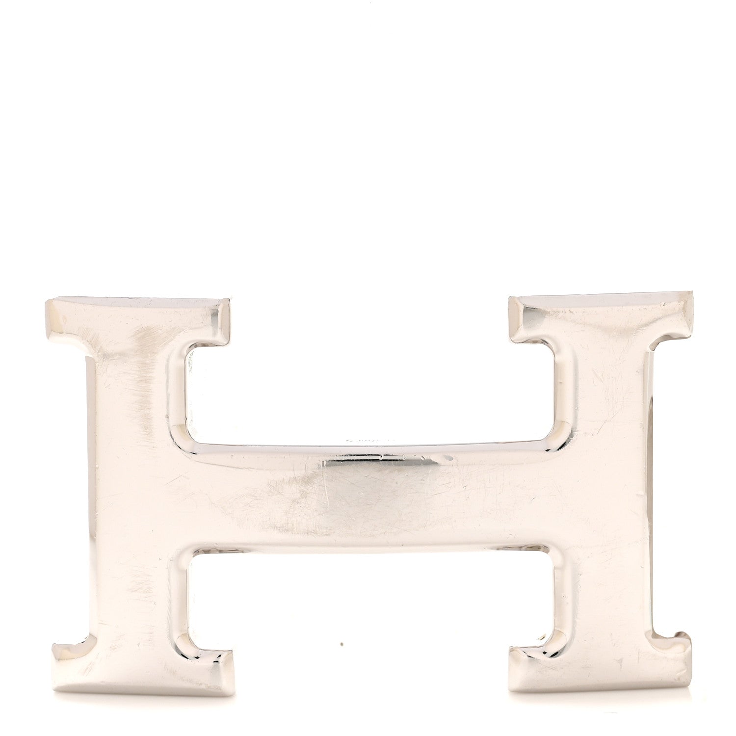 Hermes Polished Palladium 32mm H Belt Buckle Silver 1 of 4