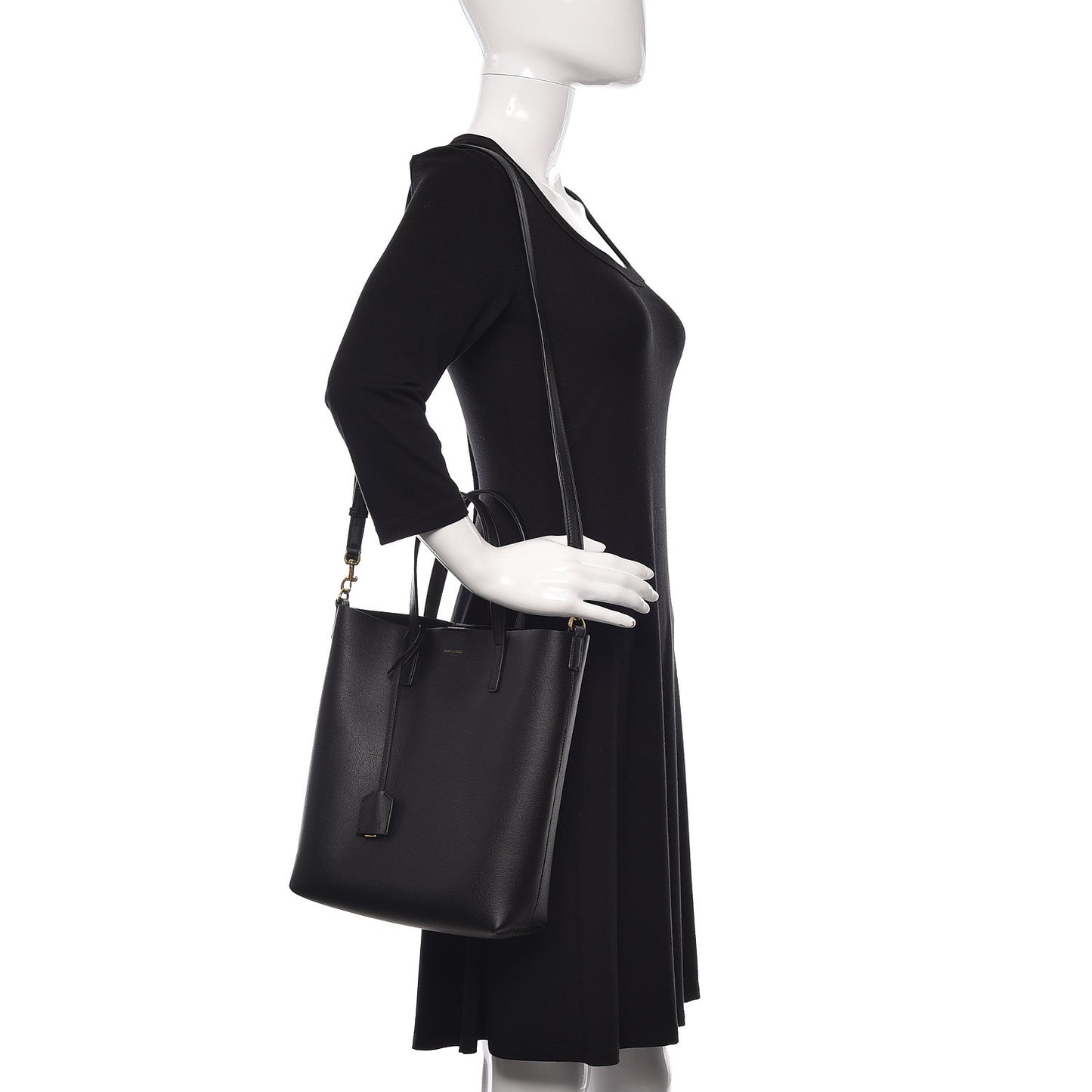 Calfskin Toy Shopping Tote Black