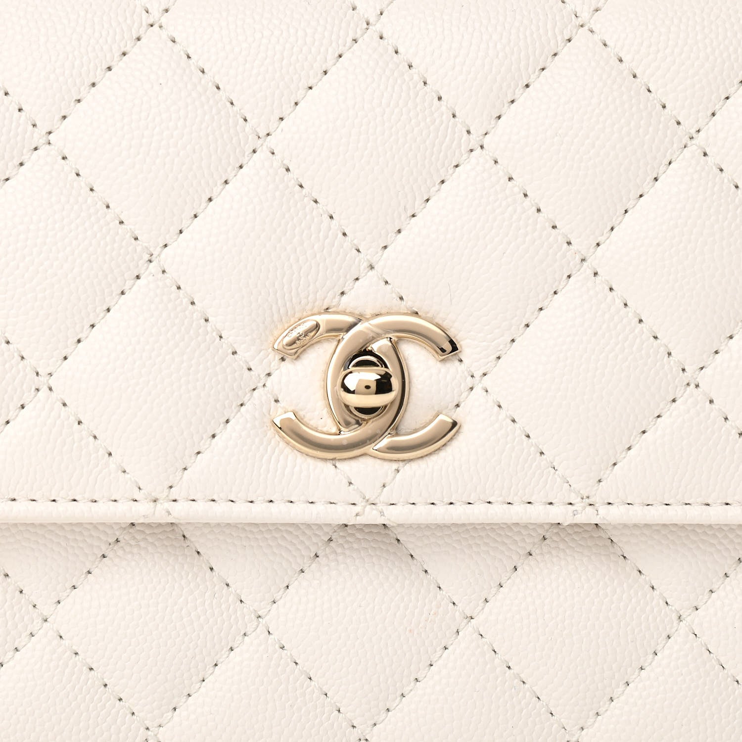 Chanel Caviar Quilted Mini Coco Handle Flap White 8 of 15