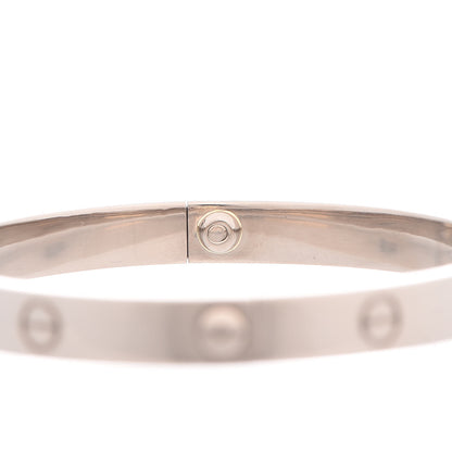 Cartier 18K White Gold LOVE Bracelet 19 6 of 8